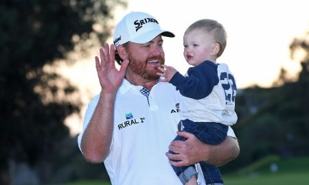 JB Holmes caught on the camera with his son.